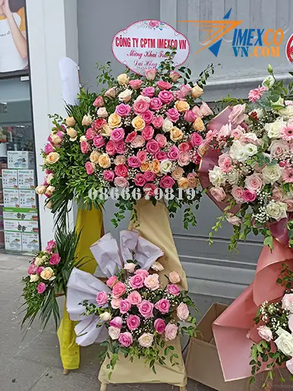 Công ty CPTM IMEXCO VIỆT NAM - Tặng hoa mừng Khai trương CH Hoàng Khang Mart 
